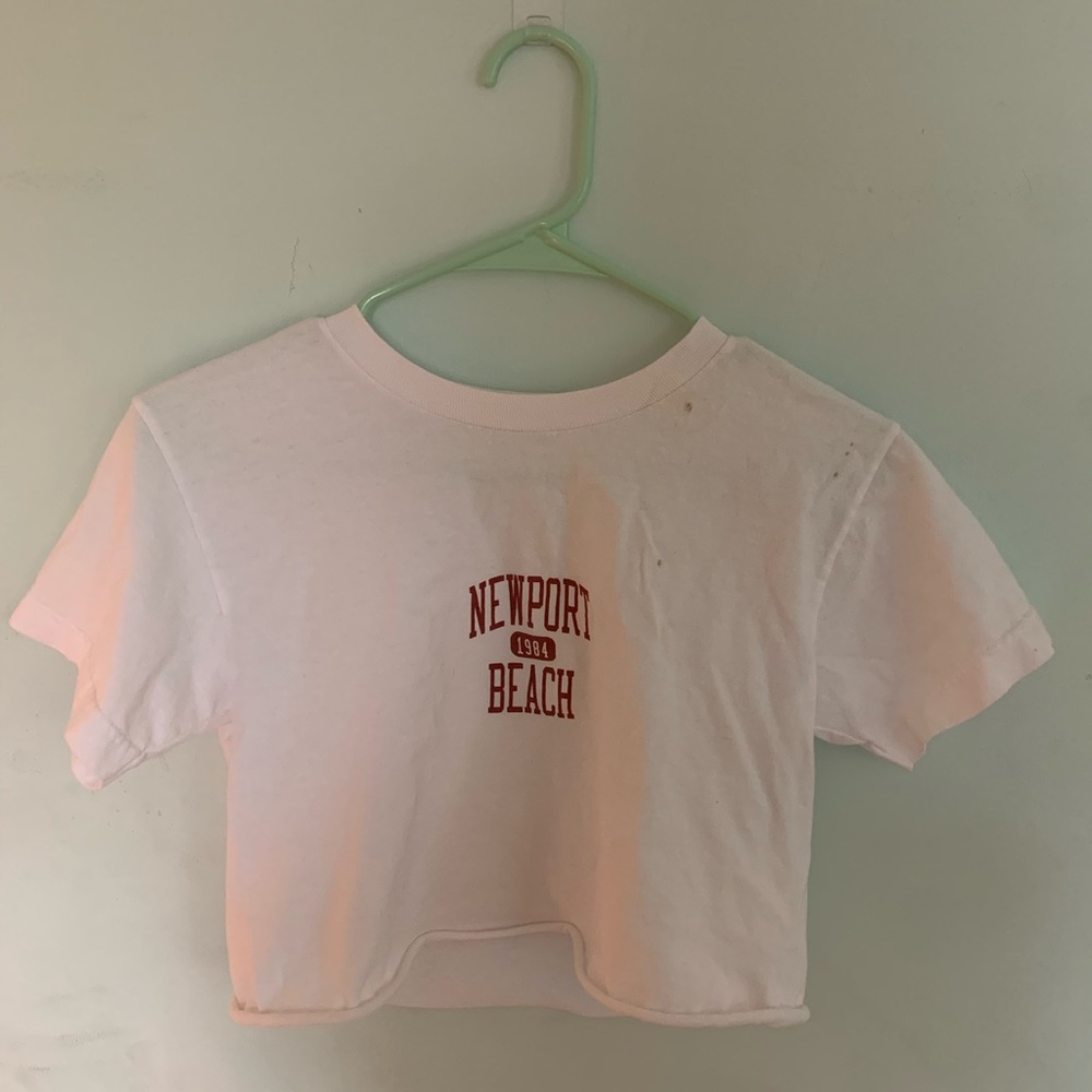 brandy melville newport beach cropped tee